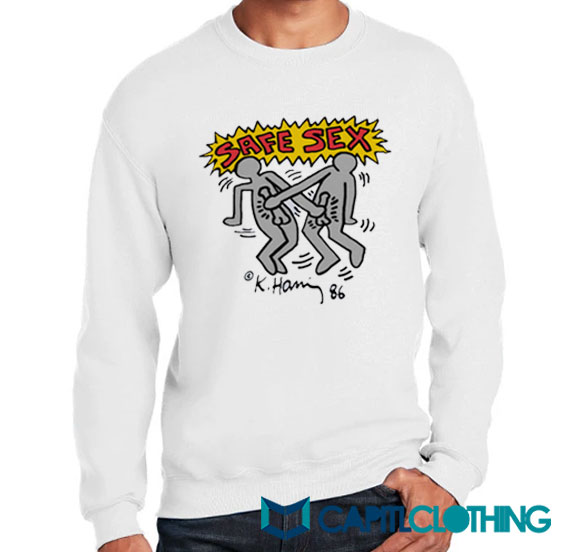Harry Styles Keith Haring Safe Sex Sweatshirt